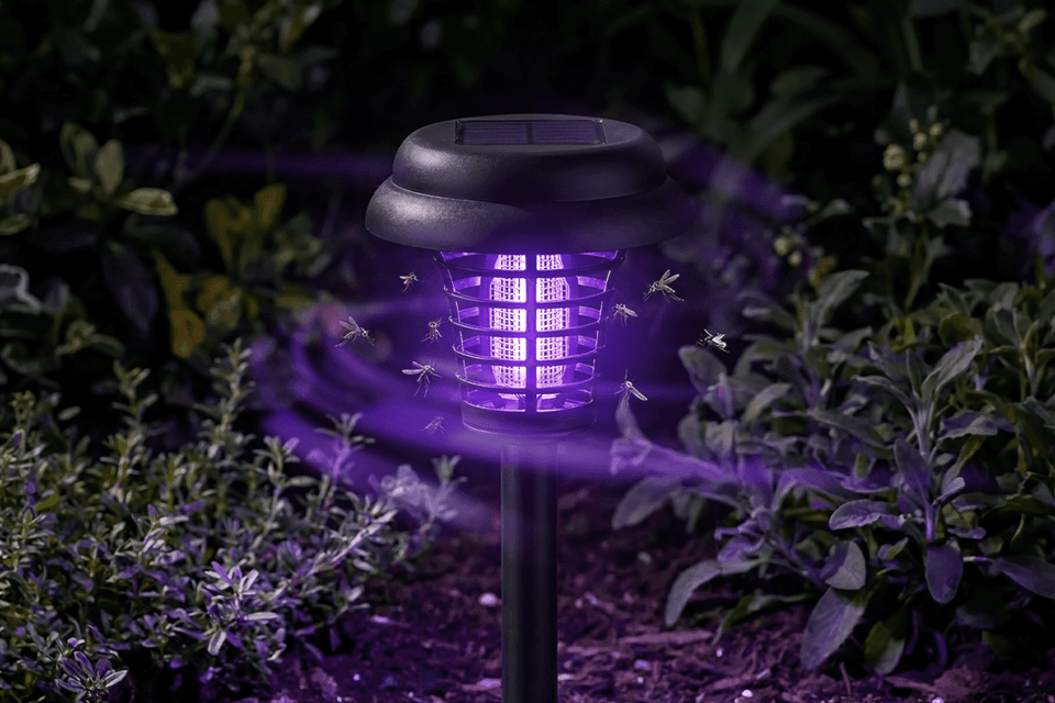 🌞🦟 Lampe Anti-Moustique Solaire à Planter — Double Éclairage