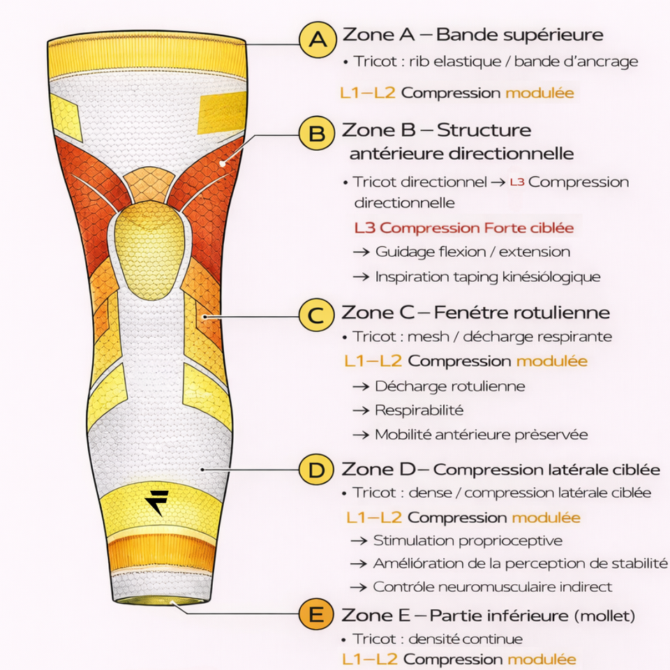 Maintien de compression Été V2 pour Genoux et Jambes