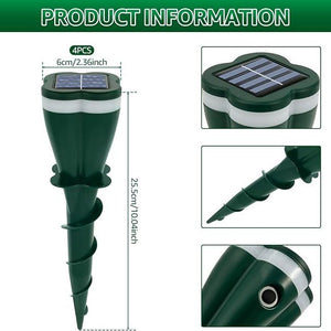 ☀️ Répulsif solaire à ultrasons pour animaux d'extérieur🛡️