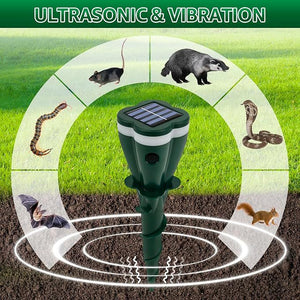 ☀️ Répulsif solaire à ultrasons pour animaux d'extérieur🛡️